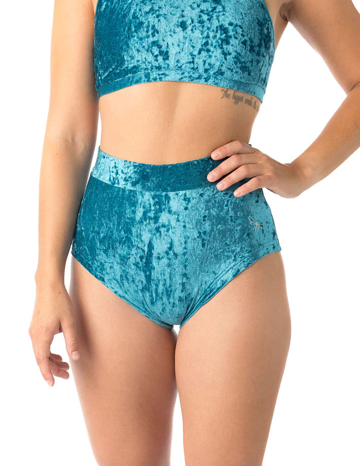 dragonfly lola pole shorts velvet turquoise#colour_turquoise