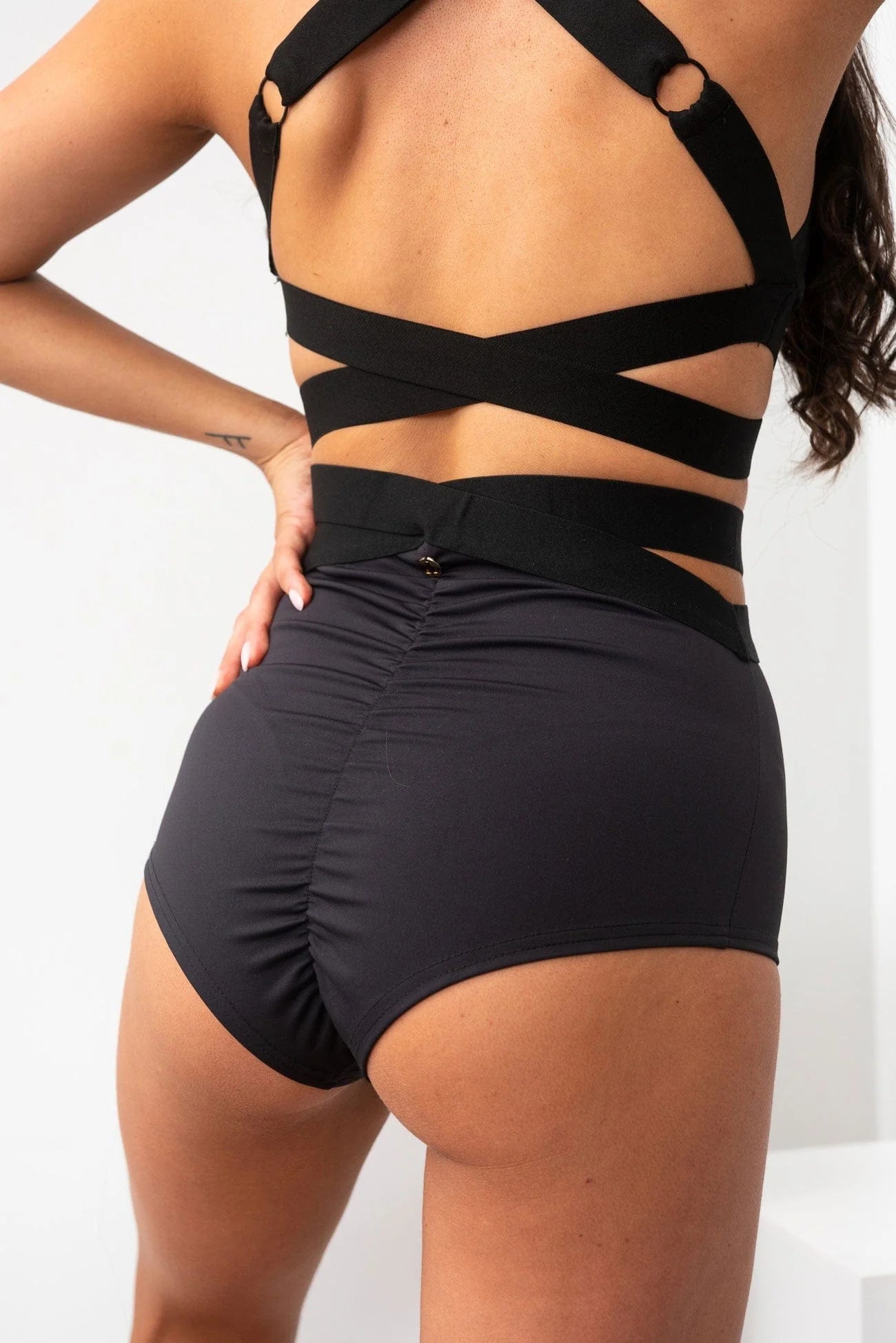 lunalae tara high waist bottoms recycled black