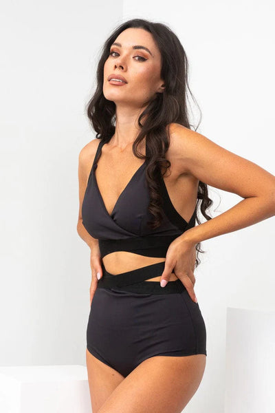 lunalae tara high waist bottoms recycled black