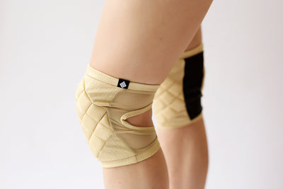 poledancerka knee pads gold