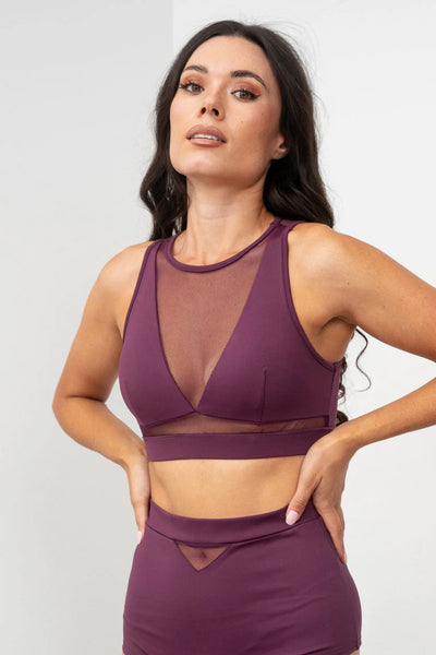 lunalae addison mesh top recycled mulberry