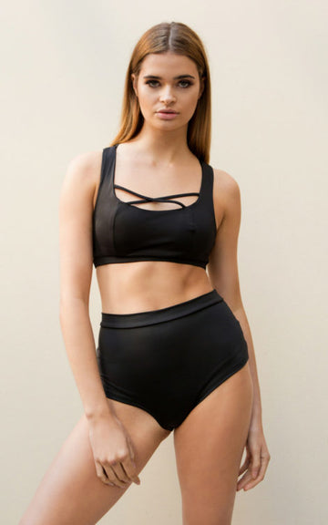 High Waist Basic Shorts - Black