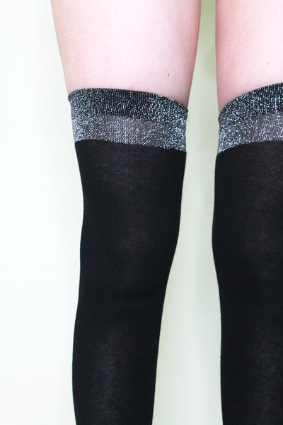 lunalae glimmer band thigh high socks