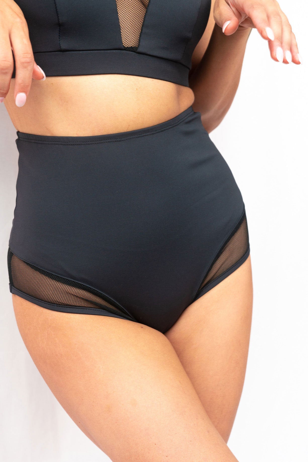 lunalae midnight high waist bottoms recycled black