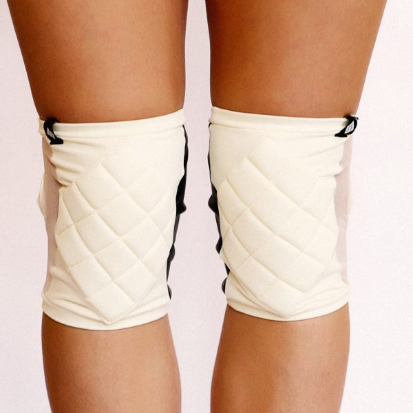 poledancerka knee pads ivory white