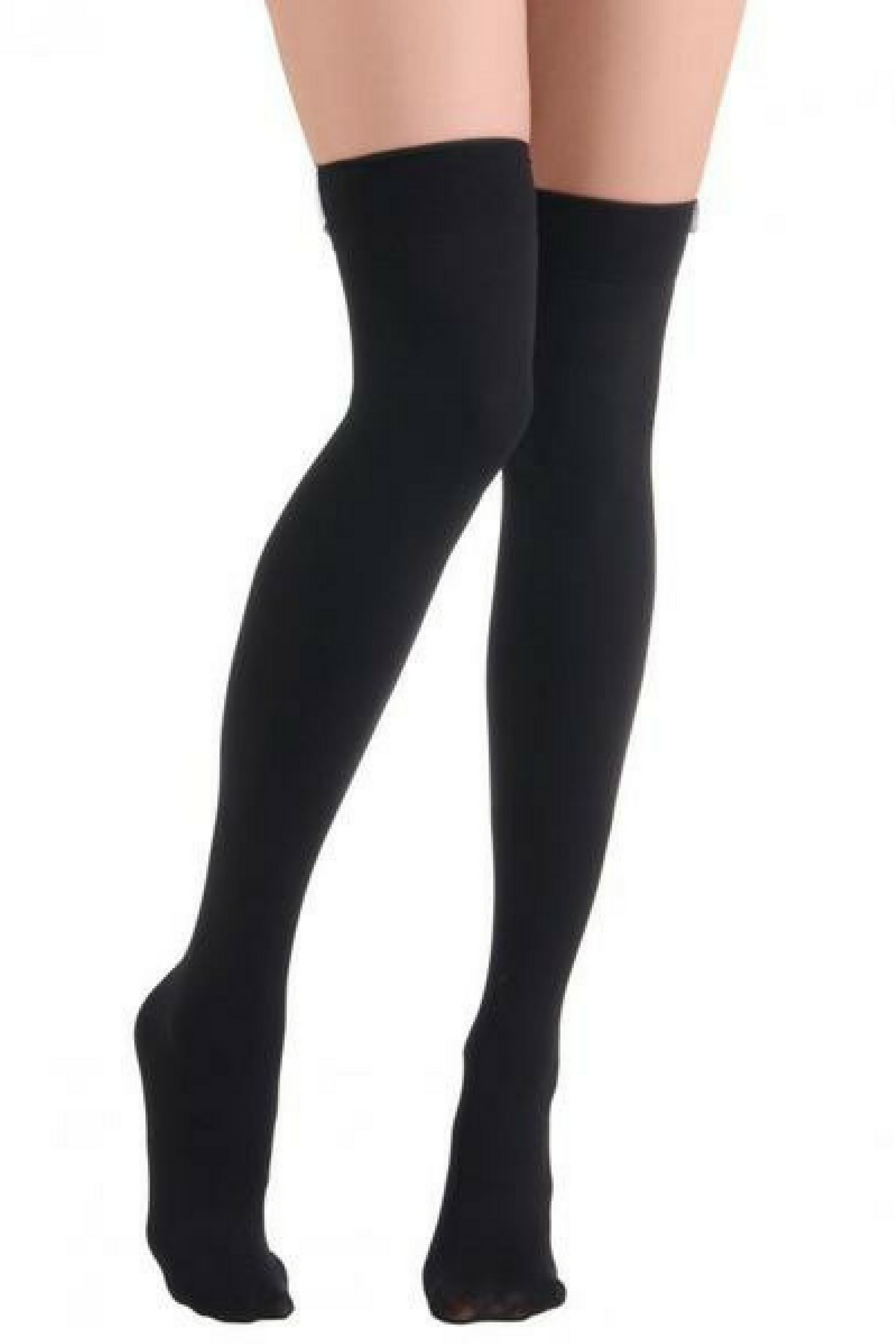 lunalae thigh high socks black