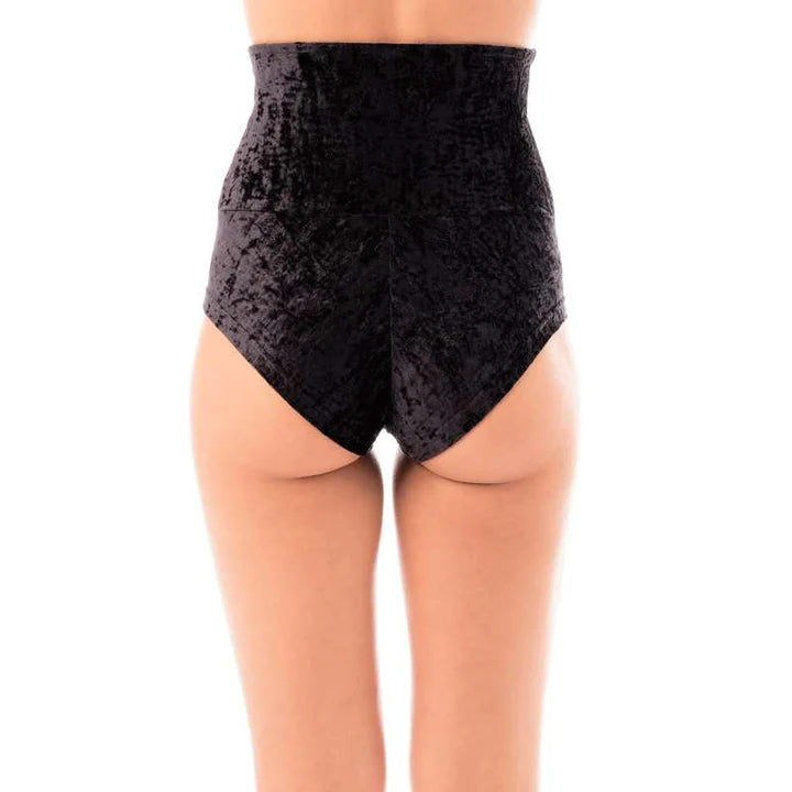 dragonfly betty pole shorts black velvet#colour_black